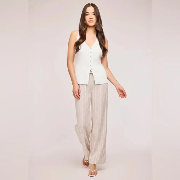Gentle Fawn Finley Pant in Linen Stripe - Picture 9 of 10
